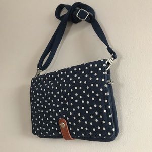 Women’s Crossbody Polka Dot Canvas Bag